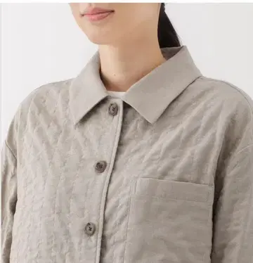 무인양품 카폭 혼합 이중 거즈 퀼트 자켓