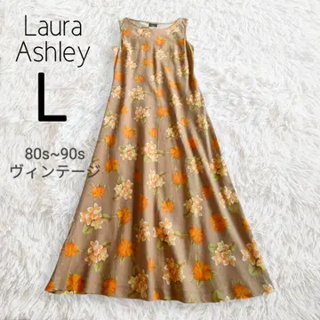 80년대 90년대 빈티지 원피스 꽃무늬 린넨 면 Laura Ashley