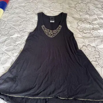 ANNA SUI 블랙 슬리브리스 튜닉