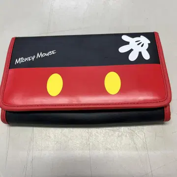 미키마우스 장지갑 레드와 블랙