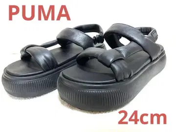 푸마 블랙 스포츠 샌들 통굽 24cm