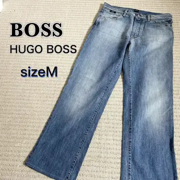 BOSS 휴고보스 블루 스트레이트 데님 부츠 컷