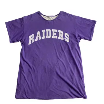 80s 90s USA제 RAIDERS 리버서블 티셔츠 보라색 화이트