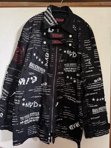 MAD 긴팔 셔츠 PUNK 남성용 L 사이즈