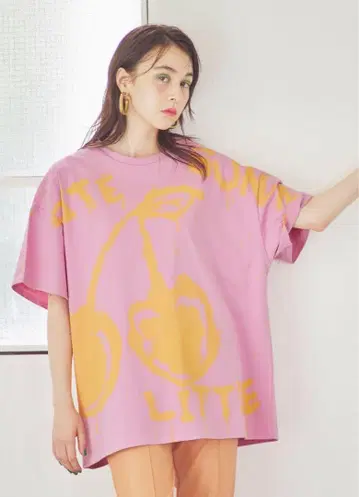 리틀 써니 바이트 티셔츠 cherry doodle big tee