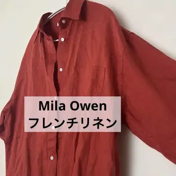 가격 인하! Mila Owen 프렌치 린넨 오버 사이즈 셔츠 레드