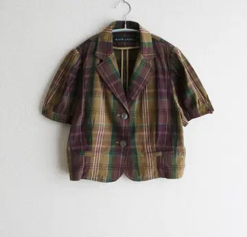 Ralph Lauren 랄프 로렌 체크 무늬 반팔 자켓