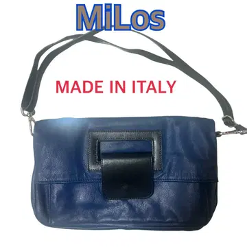 컨디션 최상 MiLos 미로스 이탈리아 3Way 백 블루 고급 가죽