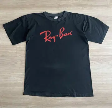 구제 의류 Ray Ban 레이밴 로고 티셔츠 블랙 페이드 XL 기업