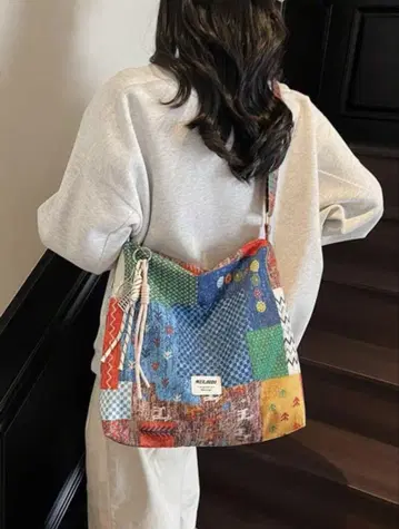 RELEVEN 패치워크 숄더백