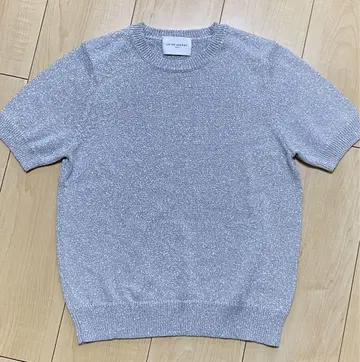 새상품급 UNITED ARROWS 유나이티드 애로우즈 반팔 라메 니트 탑