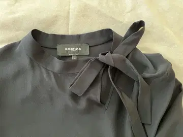 ROCHAS 실크 블라우스 블랙 새상품급