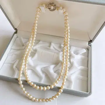 펄 목걸이 0.5mm 롱 목걸이 silver925
