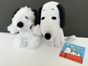 스누피 봉제 인형 스트랩 2개 세트