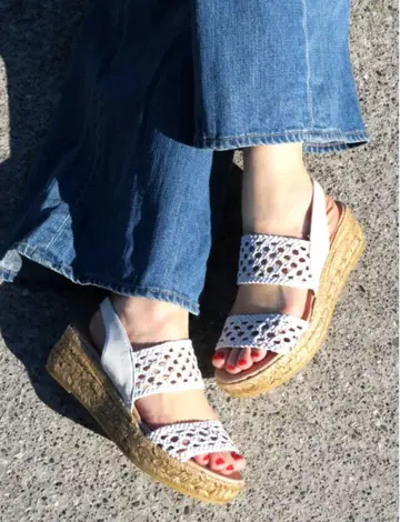 gaimo 에스파드리유 메쉬 샌들 아이보리 size35
