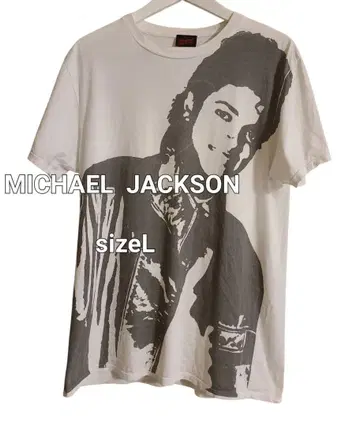 MICHAEL JACKSON 프린트 티셔츠 L 화이트