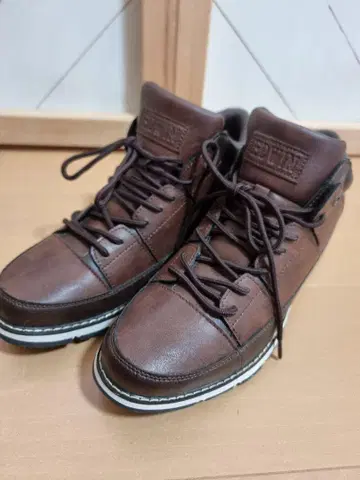 EDWIN 하이컷 스니커즈 25.5cm 브라운