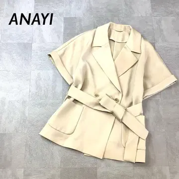 새상품급 ANAYI 리본 벨트 반팔 자켓 베이지