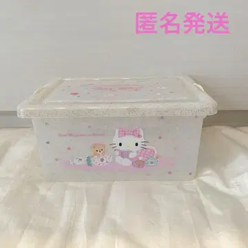 산리오 헬로키티 보관 케이스 S 화이트 골드 라메 핑크