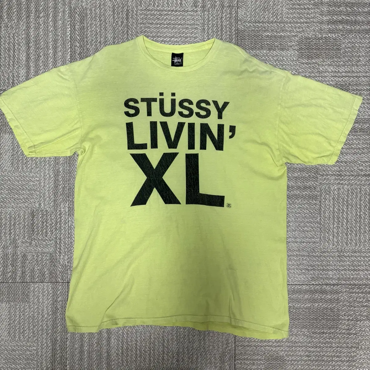 00s 빈티지 스투시 리빙 XL 반팔 티셔츠 livin XL