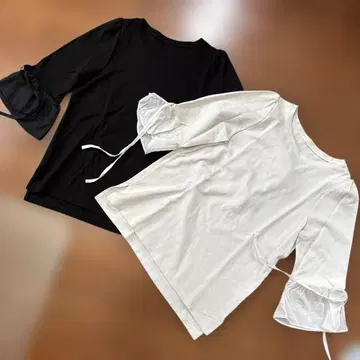 앤드러브 옷장 & love closet 튜닉 2장 세트 블랙 화이트