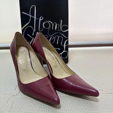 Atomic Green 펌프스 와인 레드 하이힐 24cm