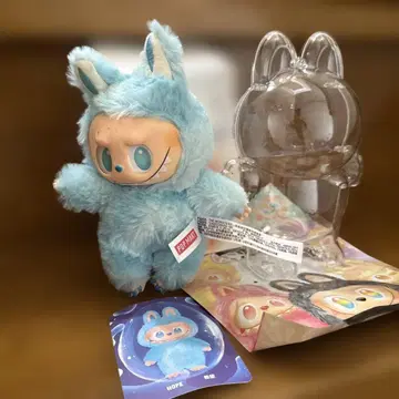 POP MART MOPE 스카이블루 봉제 인형 & 케이스