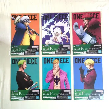 ONEPIECE 제일복권 번개에 대한 충성 F상 비주얼 색지 6종 세트