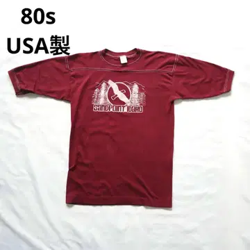80년대 USA제 크림슨 7부 기장 티셔츠 빈티지 구제 의류