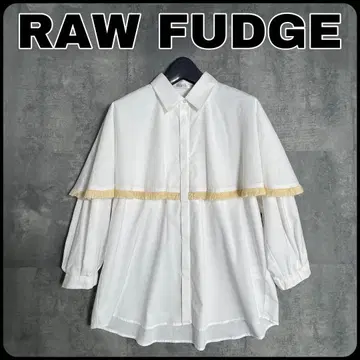 RAW FUDGE 케이 플레이어드 스타일 프린지 블라우스 새상품급