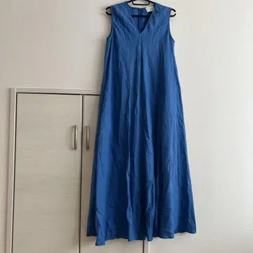 UNITED ARROWS 슬리브리스 롱 원피스 블루
