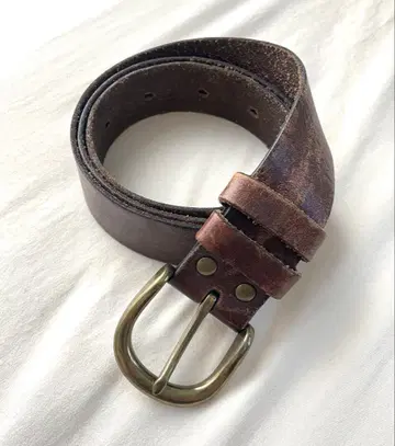 천연 가죽 브라운 벨트