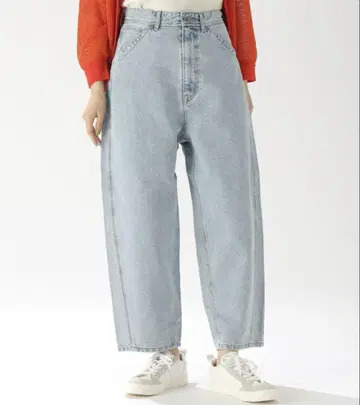 niko and ...JEANS 3D 배럴 워크 팬츠 코쿤 데님 L