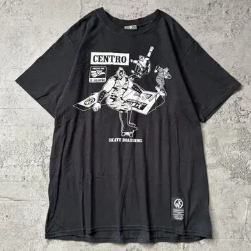 레어 새상품급 근육맨 CENTRO 스케이트보드 티셔츠 블랙 M 상당