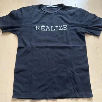 Realize 티셔츠 블랙 L 사이즈 상당 두꺼운 원단