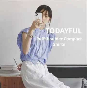 새상품급 TODAYFUL 퍼프숄더 콤팩트 셔츠