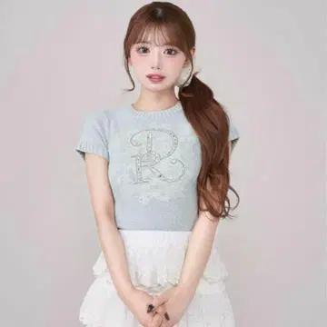 미개봉 새상품 Darich 다리치 DR 비쥬 플라워 니트 탑 SAX