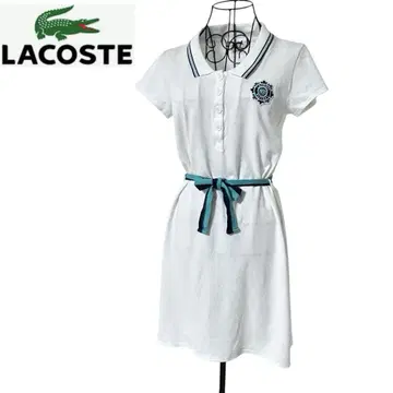 LACOSTE 라코스테 반팔 피케 셔츠 원피스 와펜 로고 벨트 포함