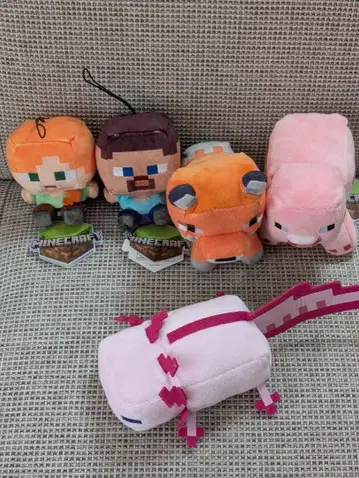 마인크래프트 봉제 인형 5종 세트