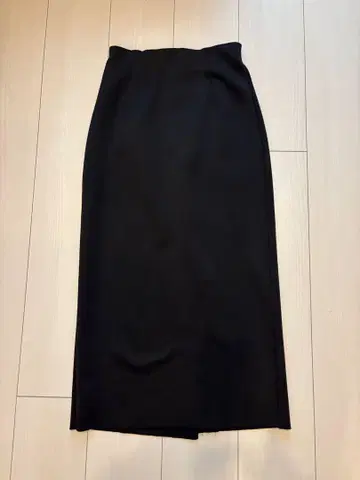 H BEAUTY & YOUTH 스트레치 저지 롱 스커트 블랙 S