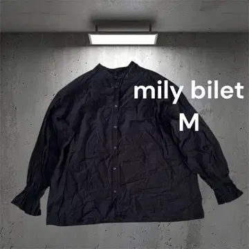 mily bilet 여성용 긴팔 셔츠 블라우스 M 블랙 블랙