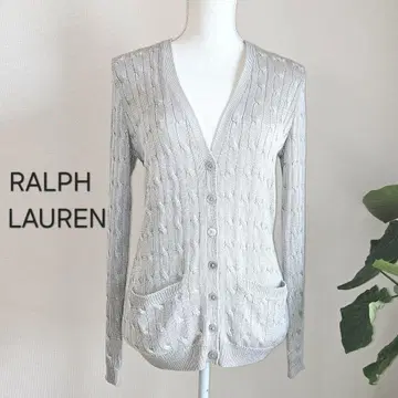 새상품급 RALPH LAUREN 랄프 로렌 가디건 실크 L 니트