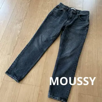 MOUSSY 스키니 블랙 데님 26