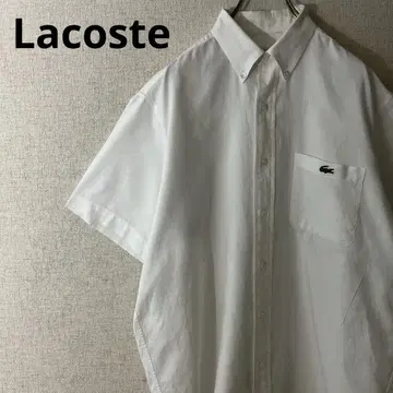 LACOSTE 라코스테 반팔 BD 셔츠 원 포인트 포켓 화이트