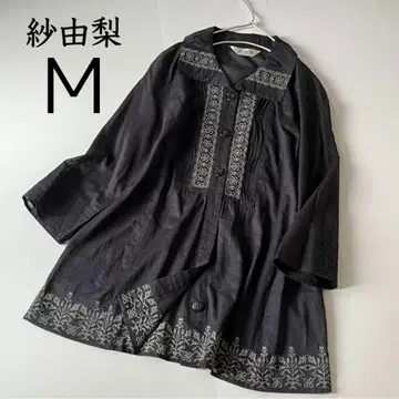 사유리 자수 자수 블랙 블라우스 M 사이즈