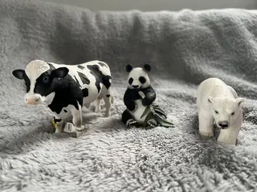 Schleich 피규어 팬더, 소, 북극곰