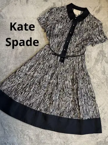 Kate spade 실크 원피스, 벨트 포함, 사이즈 0
