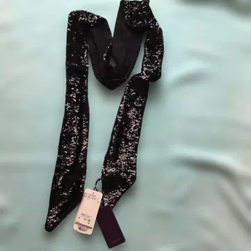 Laurel 블랙 스팽글 스카프