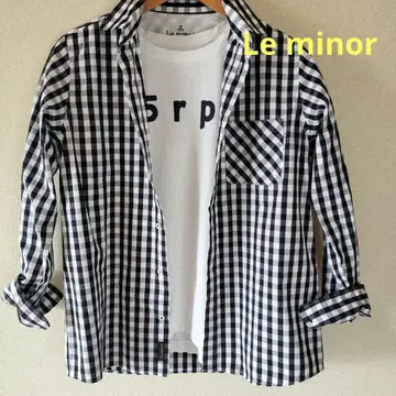 Le minor 루미노아 깅엄 코튼 셔츠 새상품급