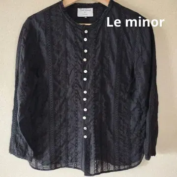 Le minor 루미노아 시원한 시스루 레이스 블라우스
